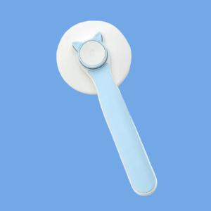 Perie par animale PETU, caini si pisici, cu buton autocuratare si peri masaj