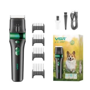 Mașină de tuns pentru animale de companie VGR V-225, aparat electric pentru toaletare câini și pisici, negru