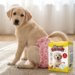 Scutece de unică folosință pentru câini femele, mărime S (26–46 cm), protecție antiscurgere, set 8 bucăți