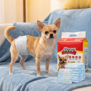 Scutece de unică folosință pentru câini masculi, mărime XS (15–33 cm), protecție antiscurgere, set 8 bucăți