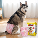 Scutece de unică folosință pentru câini femele, mărime XL (38–54 cm), protecție antiscurgere, set 8 bucăți