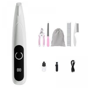 Mașină de tuns pentru animale de companie – trimmer precis pentru lăbuțe, urechi și față, acumulator 500mAh