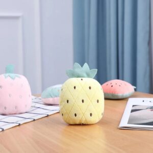 Jucărie interactivă pentru pisici – din pluș, formă de fruct, multicolor, 11 x 8 x 4.5 cm