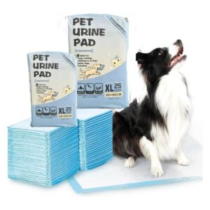 Covorașe absorbante pentru câini, set 25 bucăți, dimensiune XL 60x90 cm, super absorbante, albastru